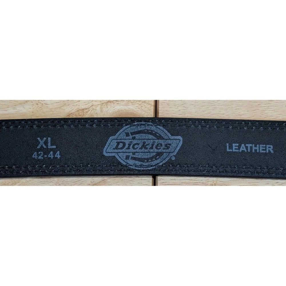 Dickies Mens Black Leather Belt XL 42-44 Workwear Stitched 11DI020046 New